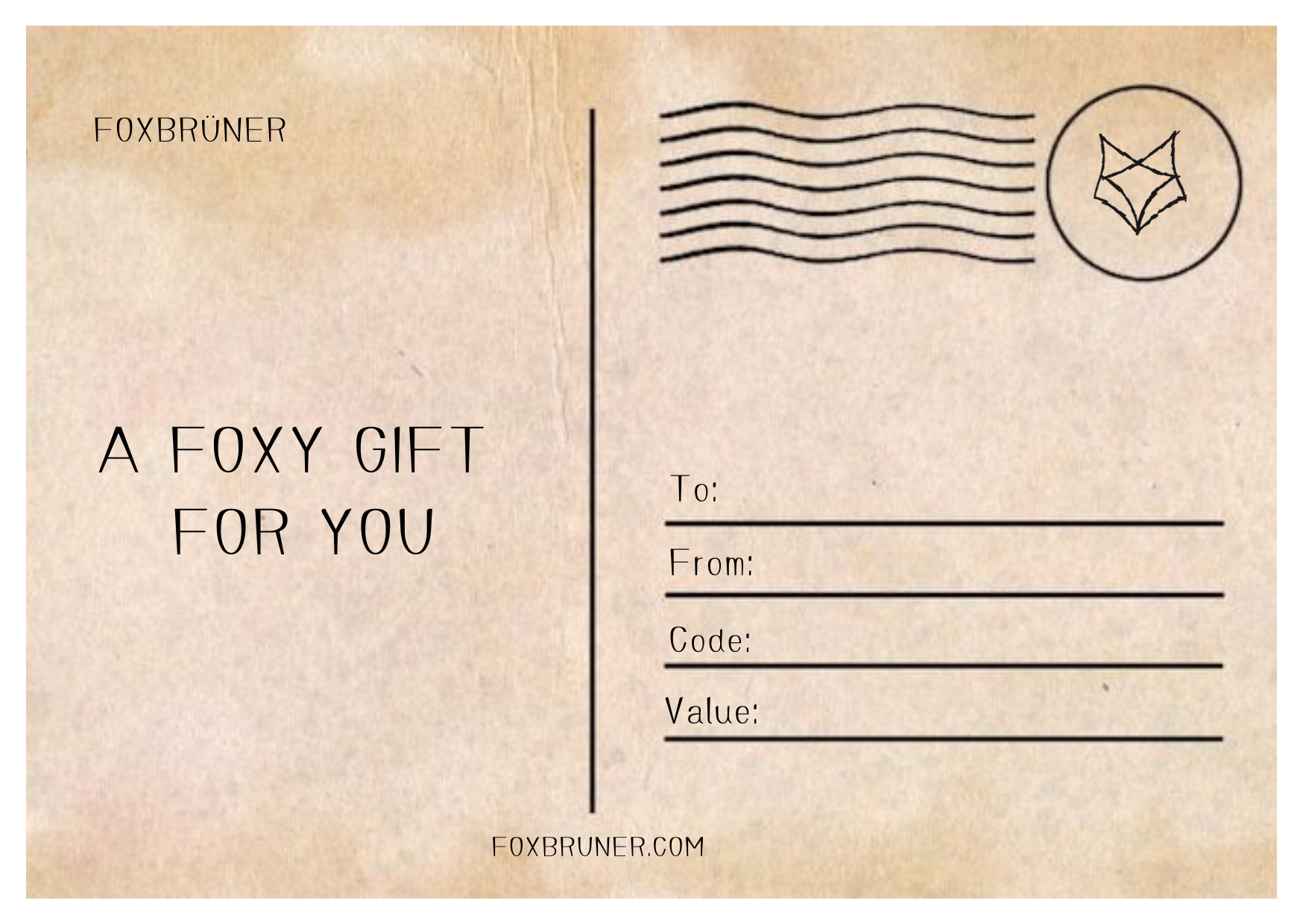 Foxbrüner gift card