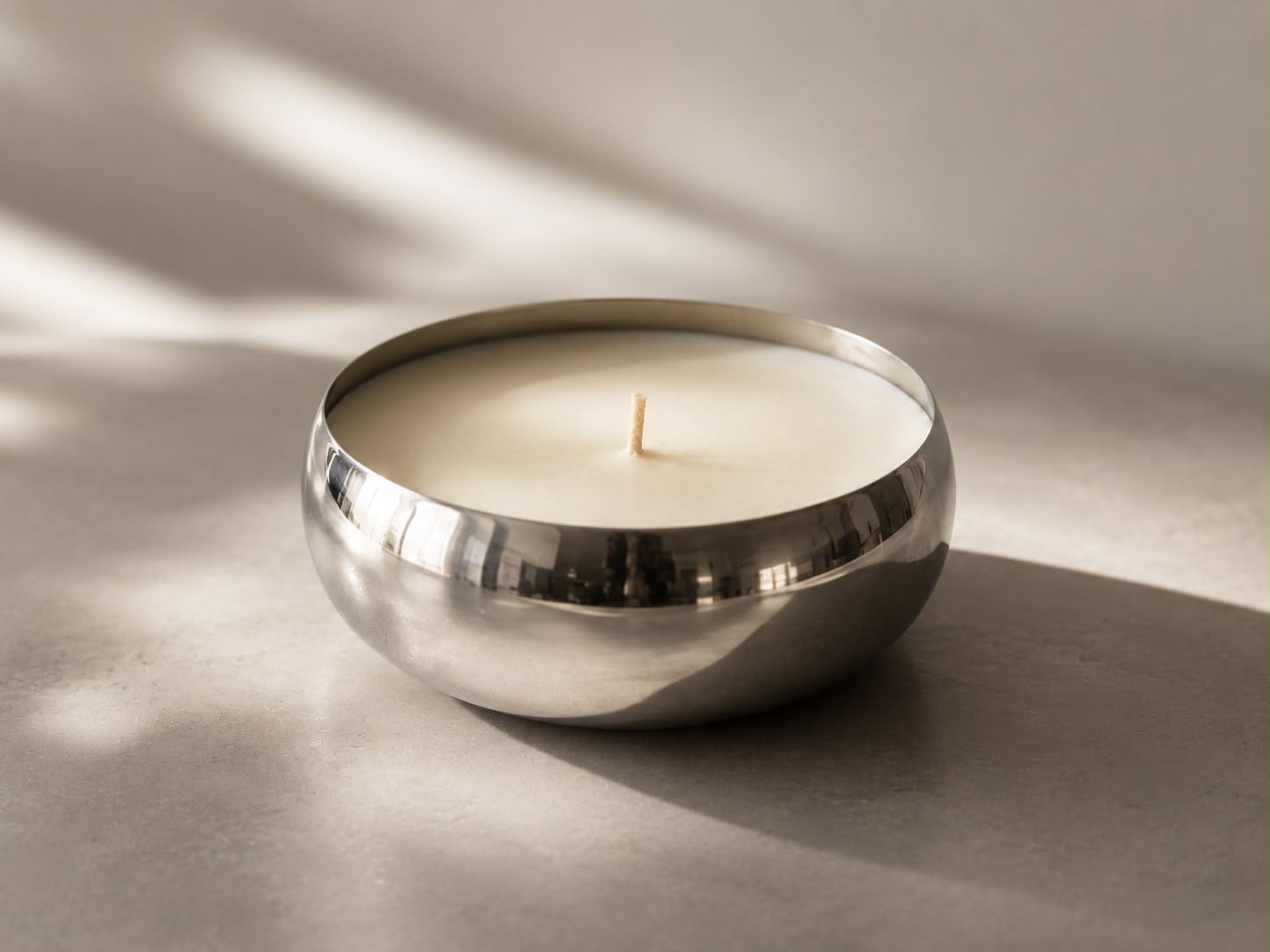 STAINLESS STEEL WIDE CANDLE